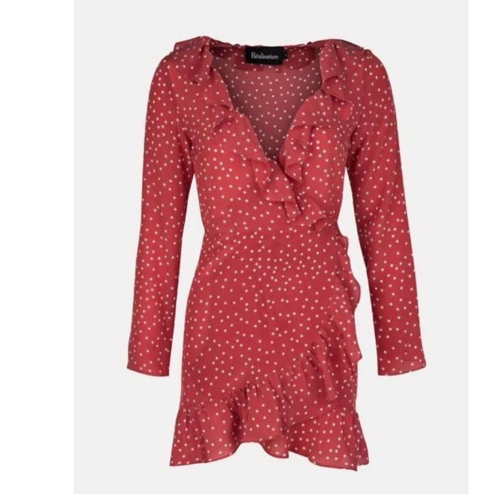 Realisation Par Red Alexandra Star Wrap Dress